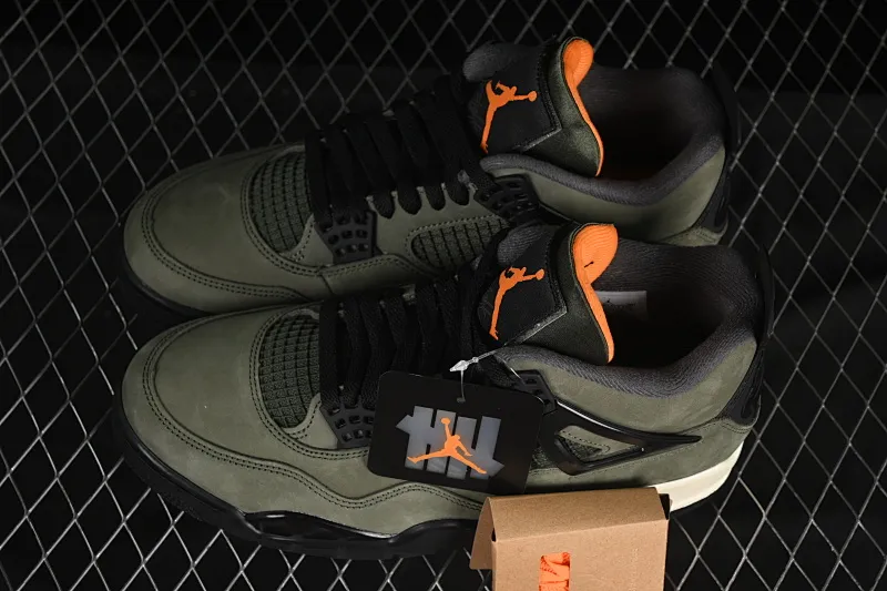 All categories Air Jordan Jordan series basketball shoes Air Jordan 4 LJR version Undefeated x Air Jordan 4 OG AJ4 Joe 4 olive green suede IB1519-200